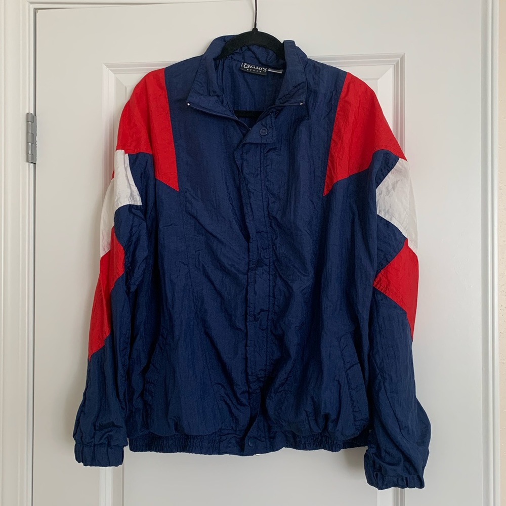 Mens Champs full-zip windbreaker, size XL